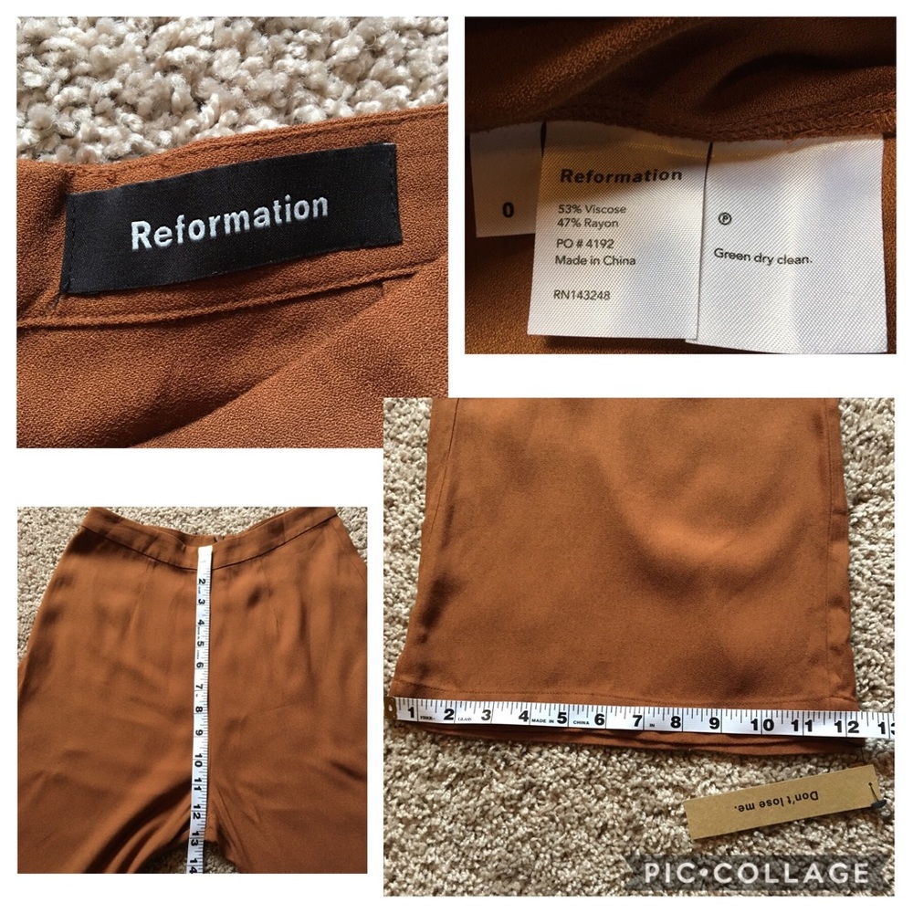 Reformation Rust Pants - Picture 3 of 7